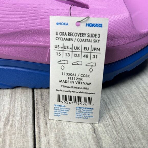 Hoka One One Ora Recovery Slide 3 Purple Blue Slide Comfort Shoe Mens Size 12 13 main image 8